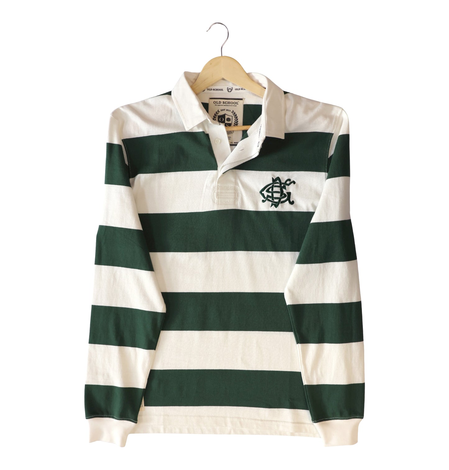 DSG Supporters Long Sleeve Striped Jersey (Green and White)