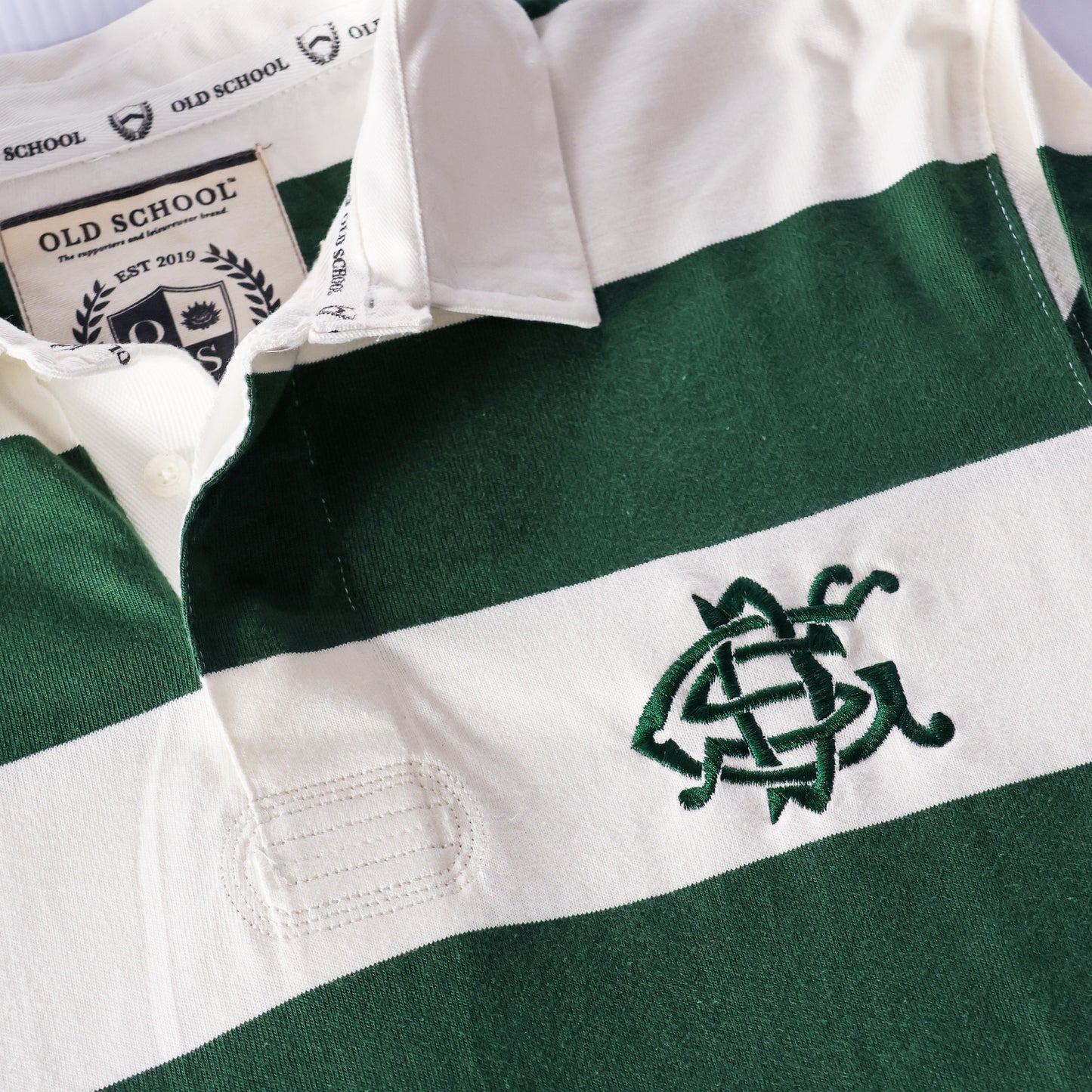 DSG Supporters Long Sleeve Striped Jersey (Green and White)